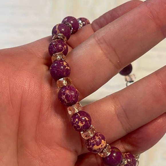 Carnivals and Caravans Collection Purple expandable bangle - Picture 3 of 3